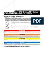 User Manual Easy UPS On-Line SRV Series Extended Runtime 6000VA, 10000VA
