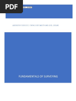 Fundamentals of Surveying: Laboratory Exercise 2: Taping Over Smooth and Level Ground