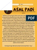 Latihan Prosa Tradisional - Asal Padi