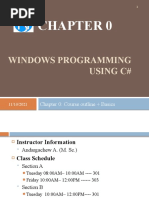 Windows Programming Using C#: Chapter 0: Course Outline + Basics