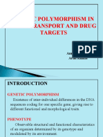 Genetic Polymorphism in Drug Transport and Drug Targets: Annette M.F George Arun Kumar