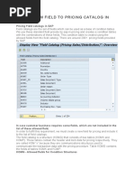 Adding New Field To Pricing Catalog in Sap