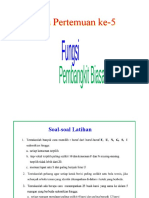 Tugas Pertemuan Ke-5 (Fungsi Pembangkit Biasa)