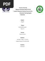 Panama University. Regional University Center of Coclé Faculty of Naturalm Sciences, Exact and Tec. Chemestry Teaching Degree II Semester