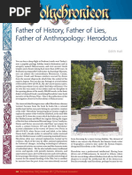 Father of History, Father of Lies, Father of Anthropology: Herodotus