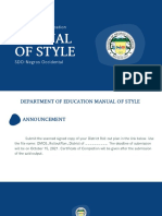 Department of Education: Manual Ofstyle