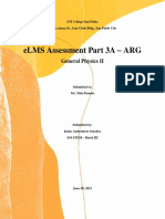 eLMS Assessment Part 3A - ARG: General Physics II