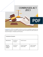 Companies Act 2013 - A Brief Introduction