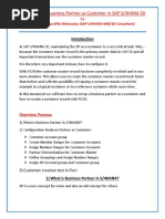 Configuration Business Partner As Customer in SAP S/4HANA SD