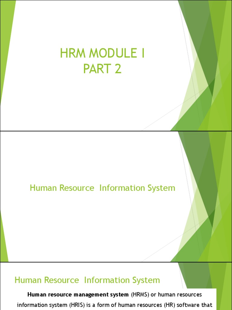 HRM Module I - Part 2 | PDF | Human Resources | Human Resource Management