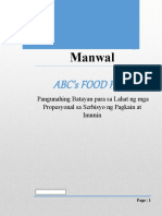 Food and Beverage Manwal (Taghap at Blantucas)