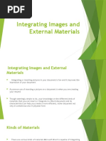 Integrating Images and External Materials