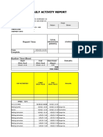 Tug & Barge - Daily Activity Report - Tug Agent