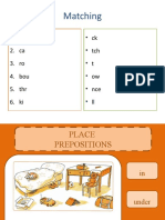 Matching prepositions document