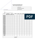 Intake and Output Monitoring Form