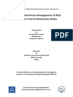A Study On Warehouse Management of REB: A Case Study of Central Warehouse, Dhaka