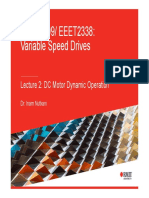 EEET2099/ EEET2338: Variable Speed Drives: Lecture 2: DC Motor Dynamic Operation