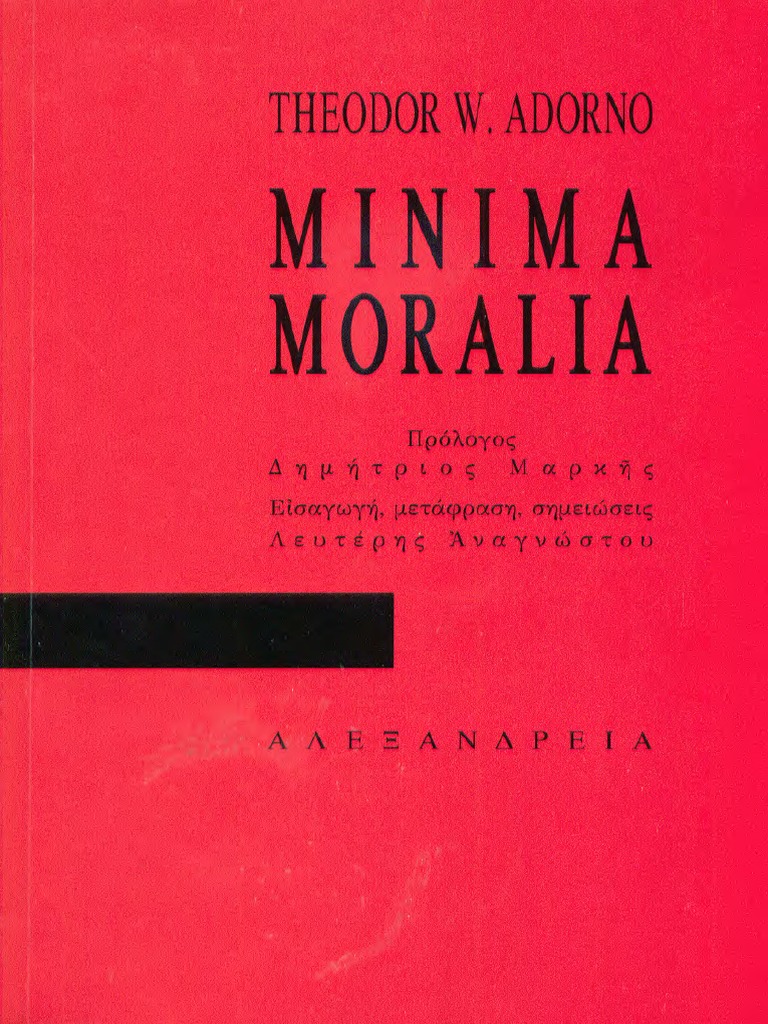 Theodor Adorno Minima Moralia PDF 60852 PDF