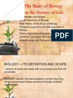 The Study of Biology As The Science of Life