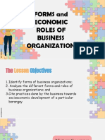 Forms & Economic Roles of Business Organizations