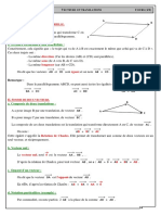 Cours - Vecteurs Et Translations (Mathsenligne)