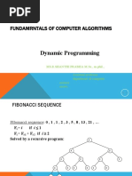 Dynamic Programming: Fundamrntals of Computer Algorithms