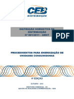 Ind 01-2011 - Procedimentos para Energizao de Unidades Consumidores - 4 Edio