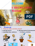 Welcome: Unit 14: Recreation Reading