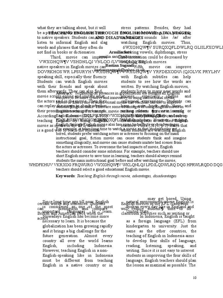 Teaching English Through English Movie Advantages and Disadvantages 1