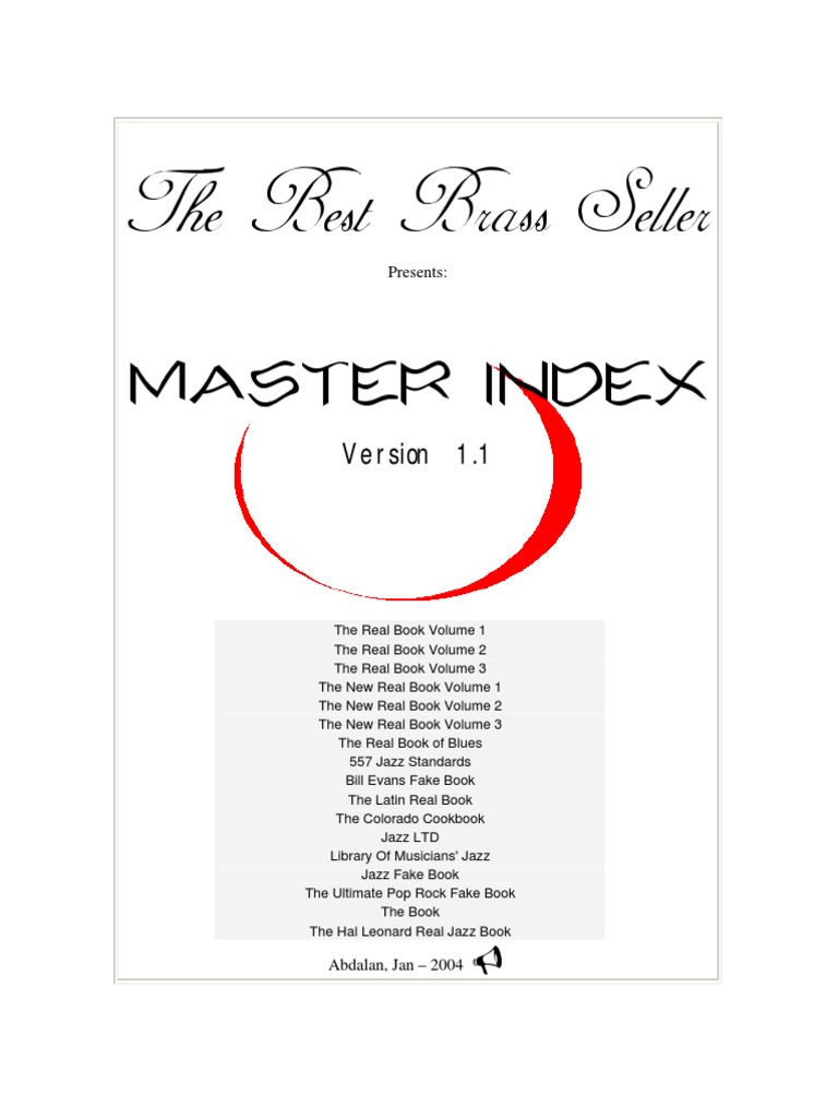 Master Index 1.1 | PDF | Jazz | Músicas