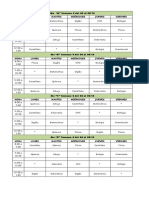 4to Año Horarios 2021-2022 Semana 4