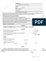 Física e Química: Teste de avaliação de 11o ano