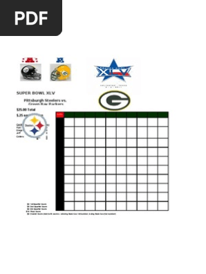 Super Bowl LXV 100 Square Pool