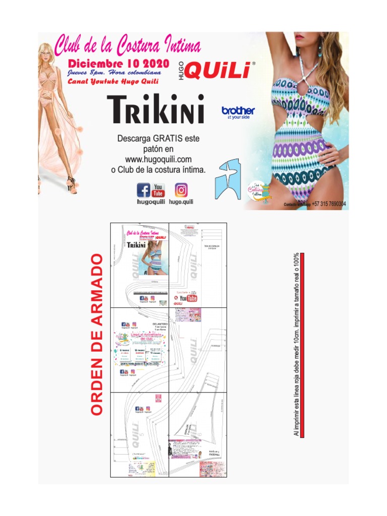 Descarga gratis patrón trikini Hugo Quili | PDF