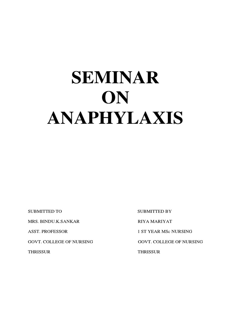 Anaphylaxis NEW | Descargar gratis PDF | Allergy | Allergen