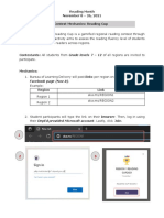 Reading Progress. This Activity Aims To Assess The Reading Fluency Level of Students