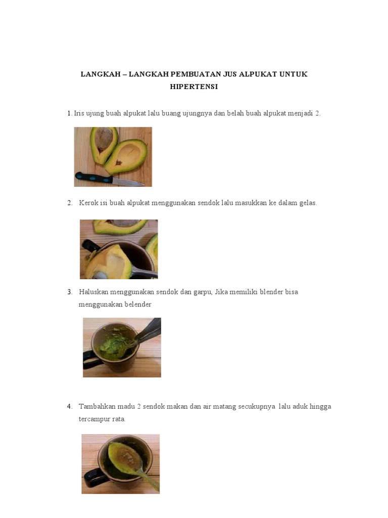 Alat dan bahan yang diperlukan untuk membuat jus apokat