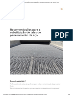 Recomendações para A Substituição de Telas de Peneiramento de Aço - Minério Telas