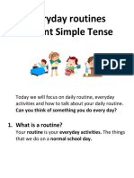 Everyday Routines Present Simple Tense: 1. What Is A Routine?