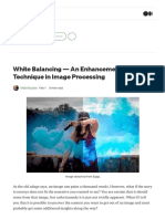 White Balancing - An Enhancement Technique in Image Processing - by Matt Maulion - Medium