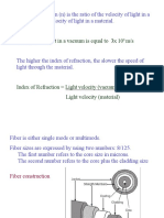 Index of Refraction (N) Is The Ratio of The Velocity of Light in A Vacuum To The Velocity of Light in A Material