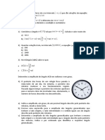 Soluções de equações trigonométricas e cálculos angulares