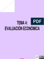 Evaluación económica de proyectos (costes, rentabilidad e índices