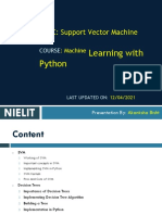 Learning With Python: TOPIC: Support Vector Machine