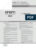 Simulado 10 - Prova II de Ciências da Natureza e Matemática