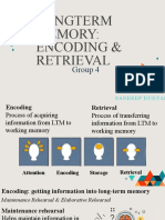 Chapter 7 - Longterm Memory - Encoding & Retrieval