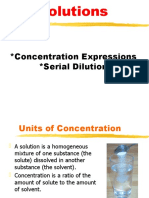 Concentration Expressions Serial Dilution