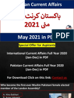 Pakistan Current Affairs May 2021