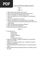 Beee20 - Nonconventional Energy Sources Unit - 1 Part - A