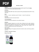Dosis dan Manfaat Ryvel Syrup | PDF